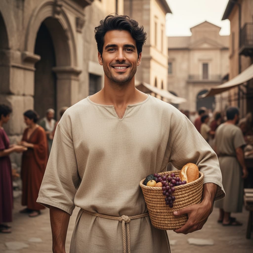 slim latino man roman marketplace daily life 12642223