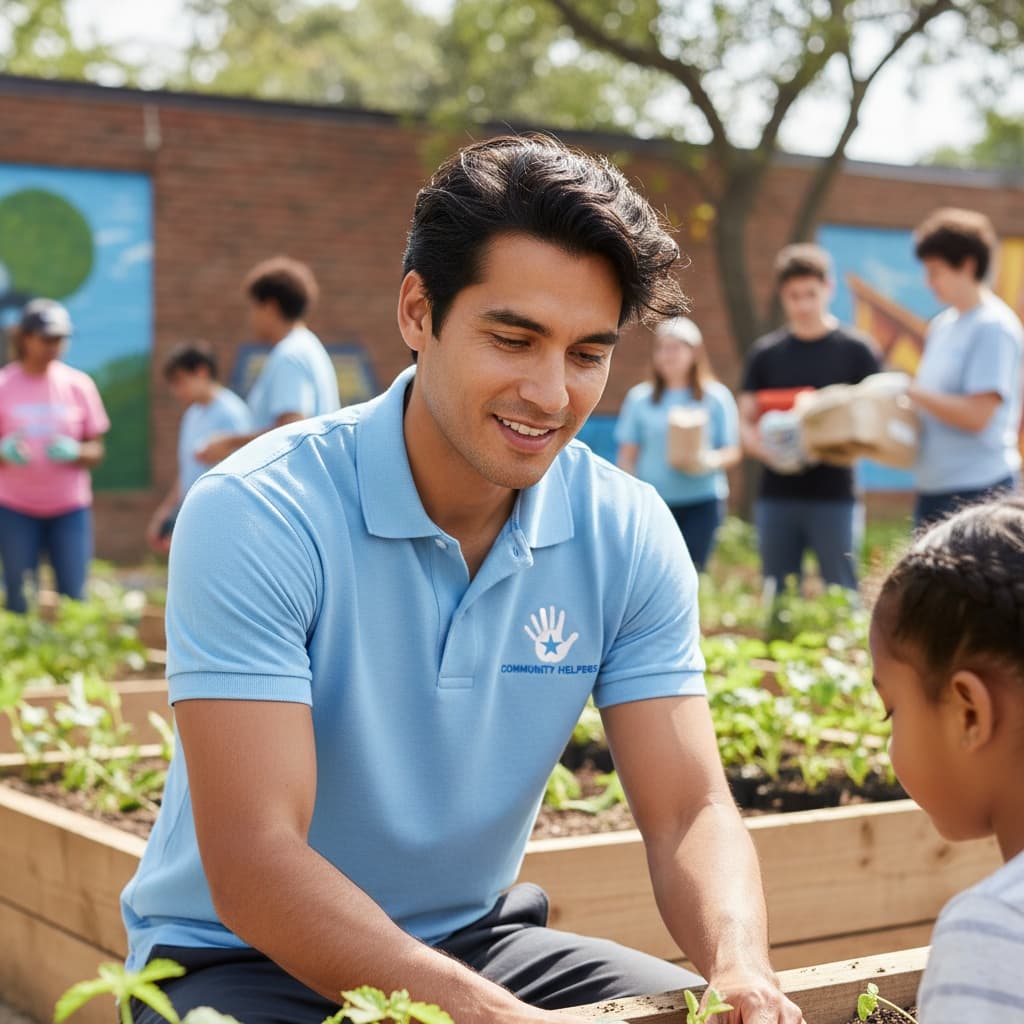 slim latino man volunteer community service 30728840