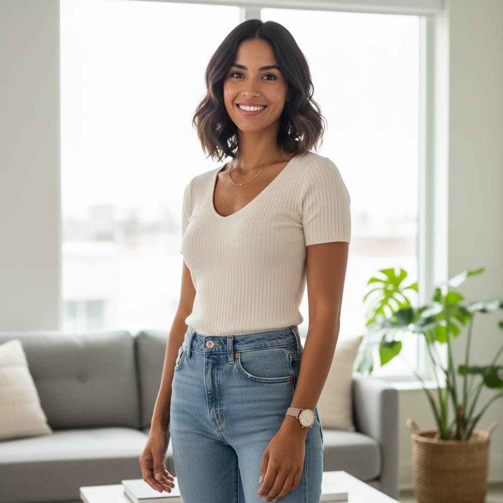 slim latino woman commercial lifestyle casual 23926179