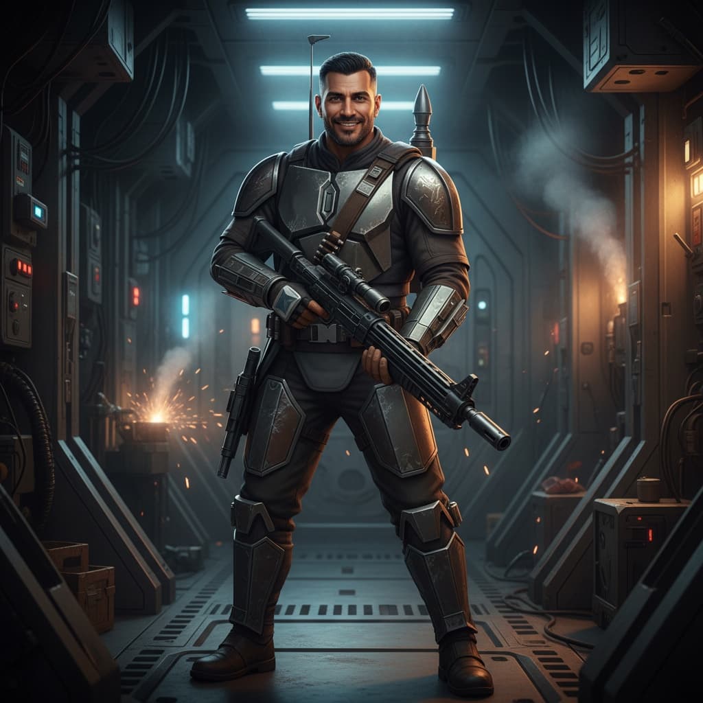 slim middle_eastern man bounty hunter armor 11139337