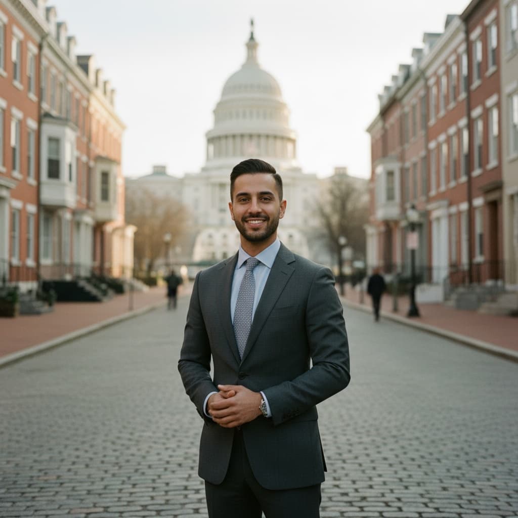 slim middle_eastern man capitol hill street 83562797