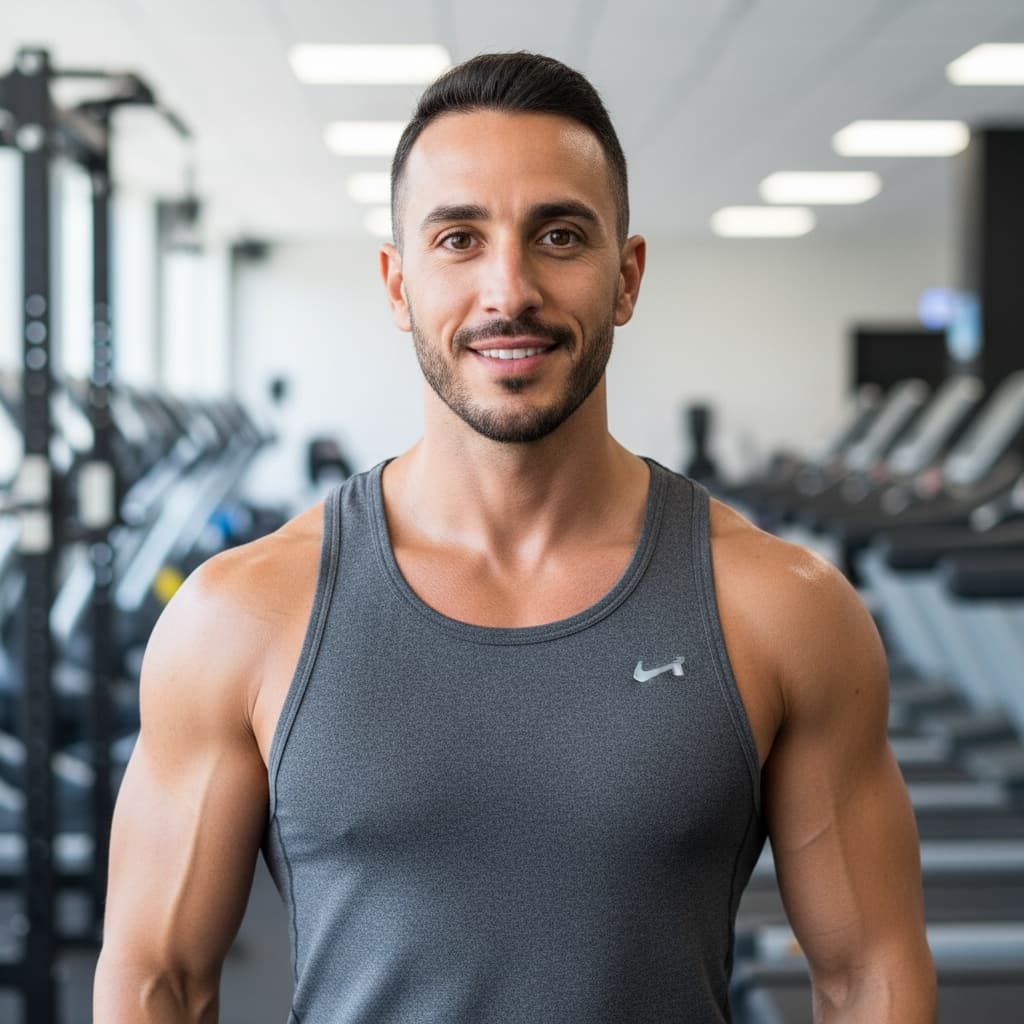 slim middle_eastern man gym athletic confident 14947077