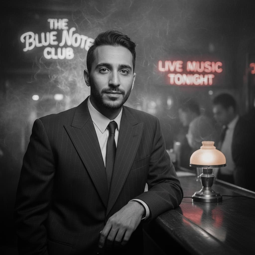 slim middle_eastern man noir nightclub scene 38935375