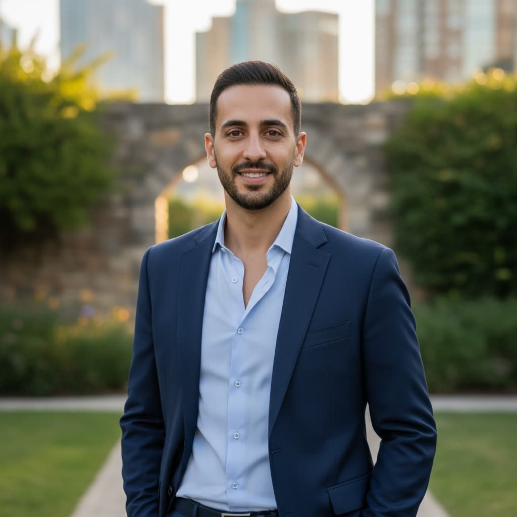slim middle_eastern man outdoor modern portrait 18325405