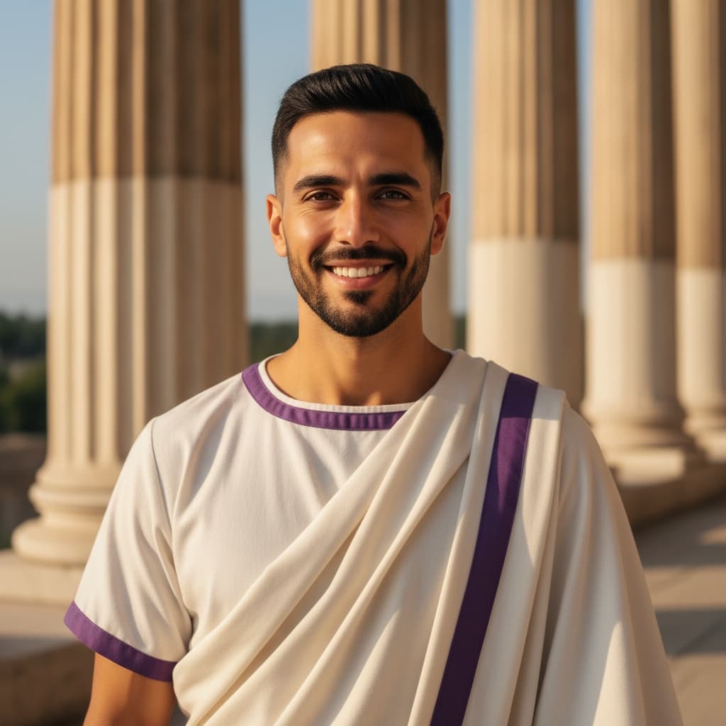 slim middle_eastern man roman senator toga portrait 47037109