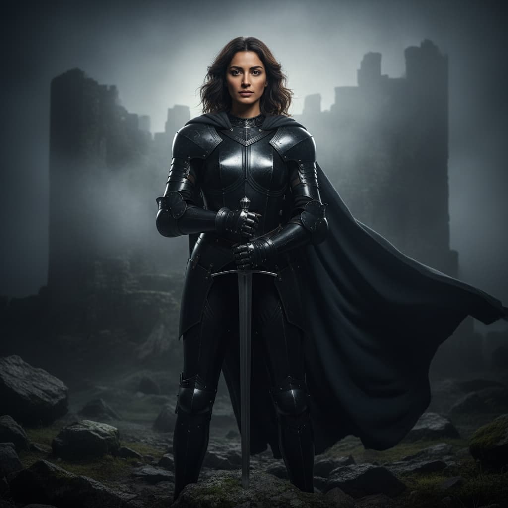 slim middle_eastern woman dark knight dramatic 57520172