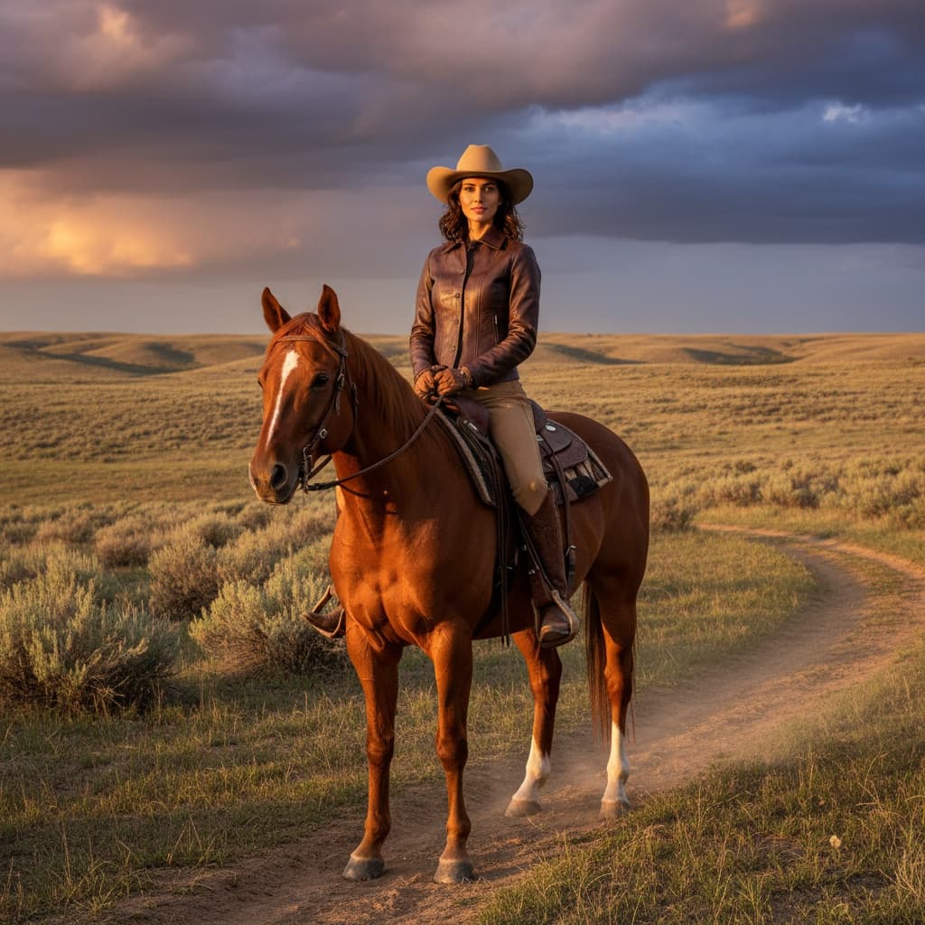 slim middle_eastern woman horseback outdoor action 12938124