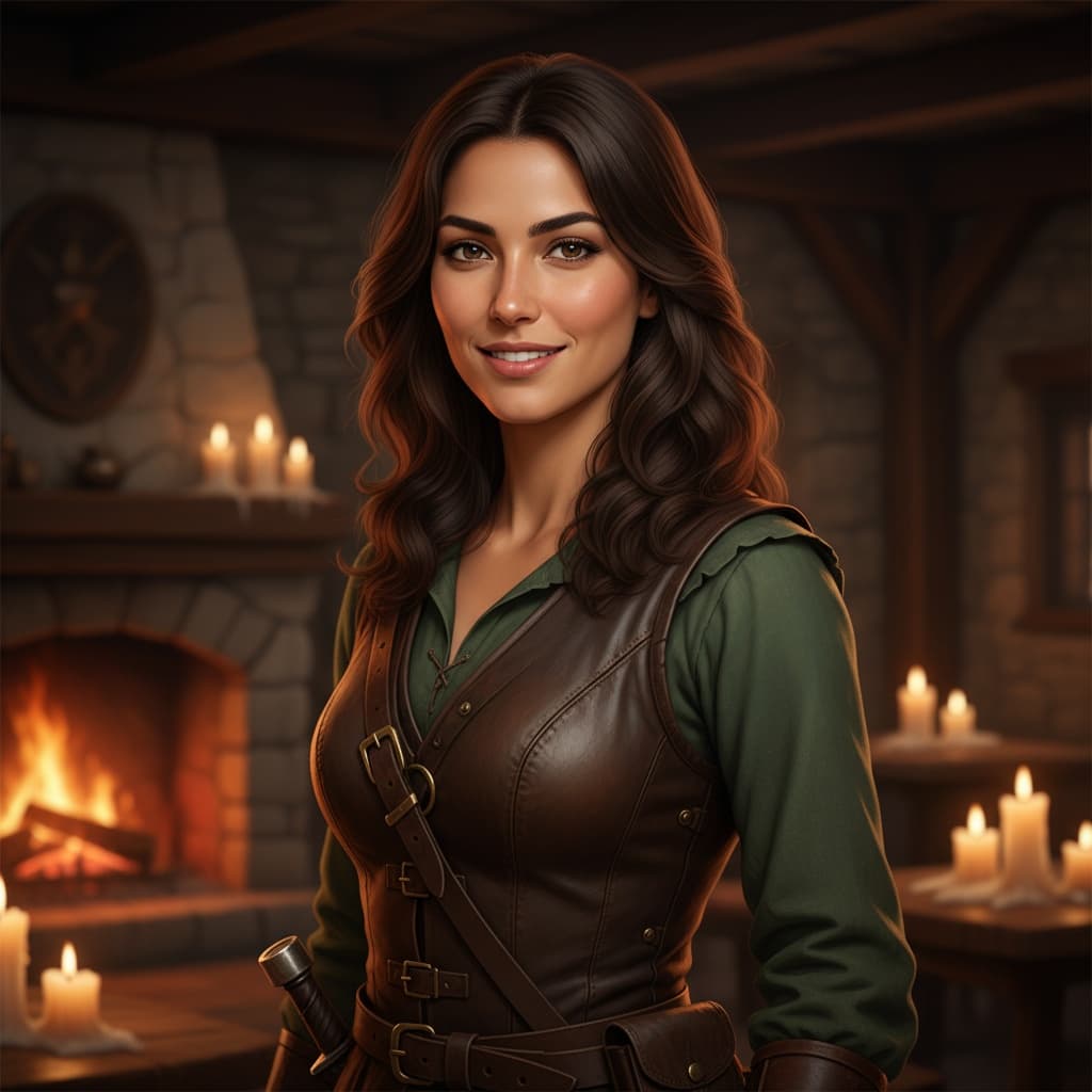 slim middle_eastern woman tavern adventurer closeup 22316428