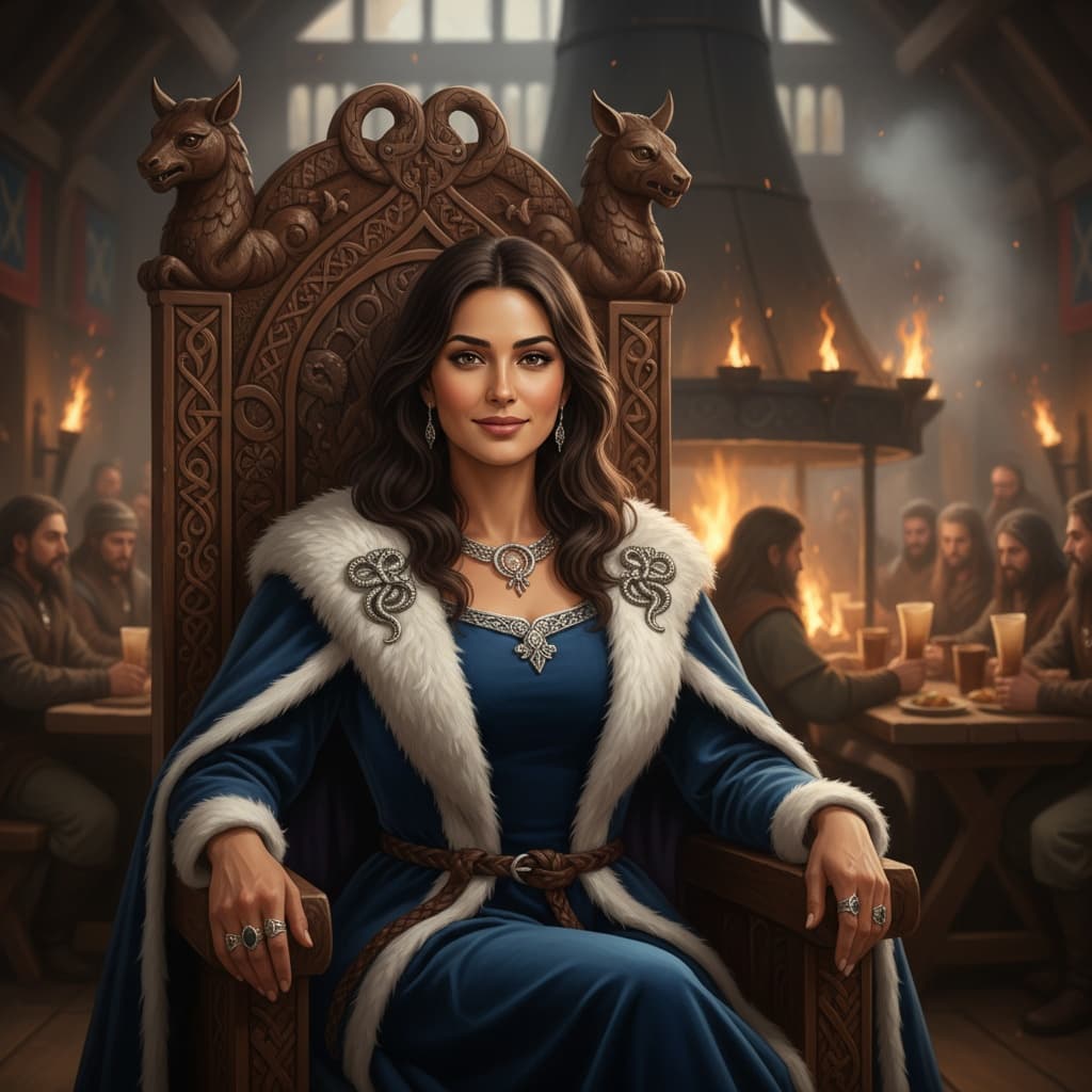 slim middle_eastern woman throne hall leader 31945780