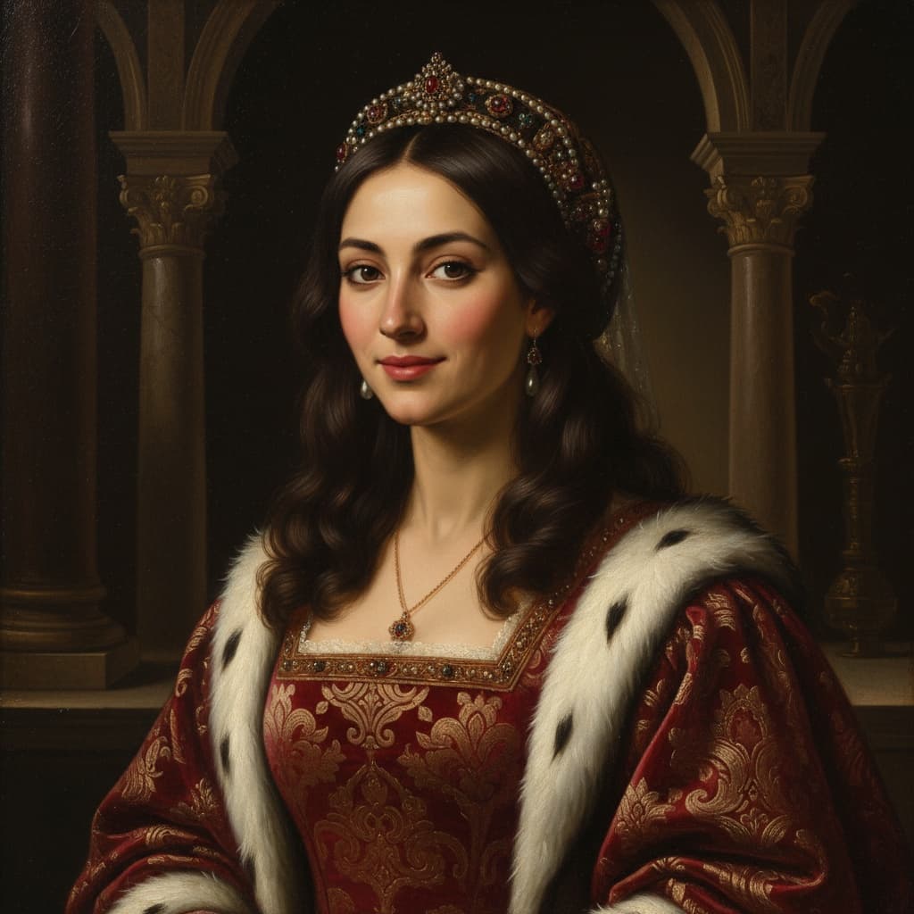 slim middle_eastern woman wealthy merchant portrait 42178637