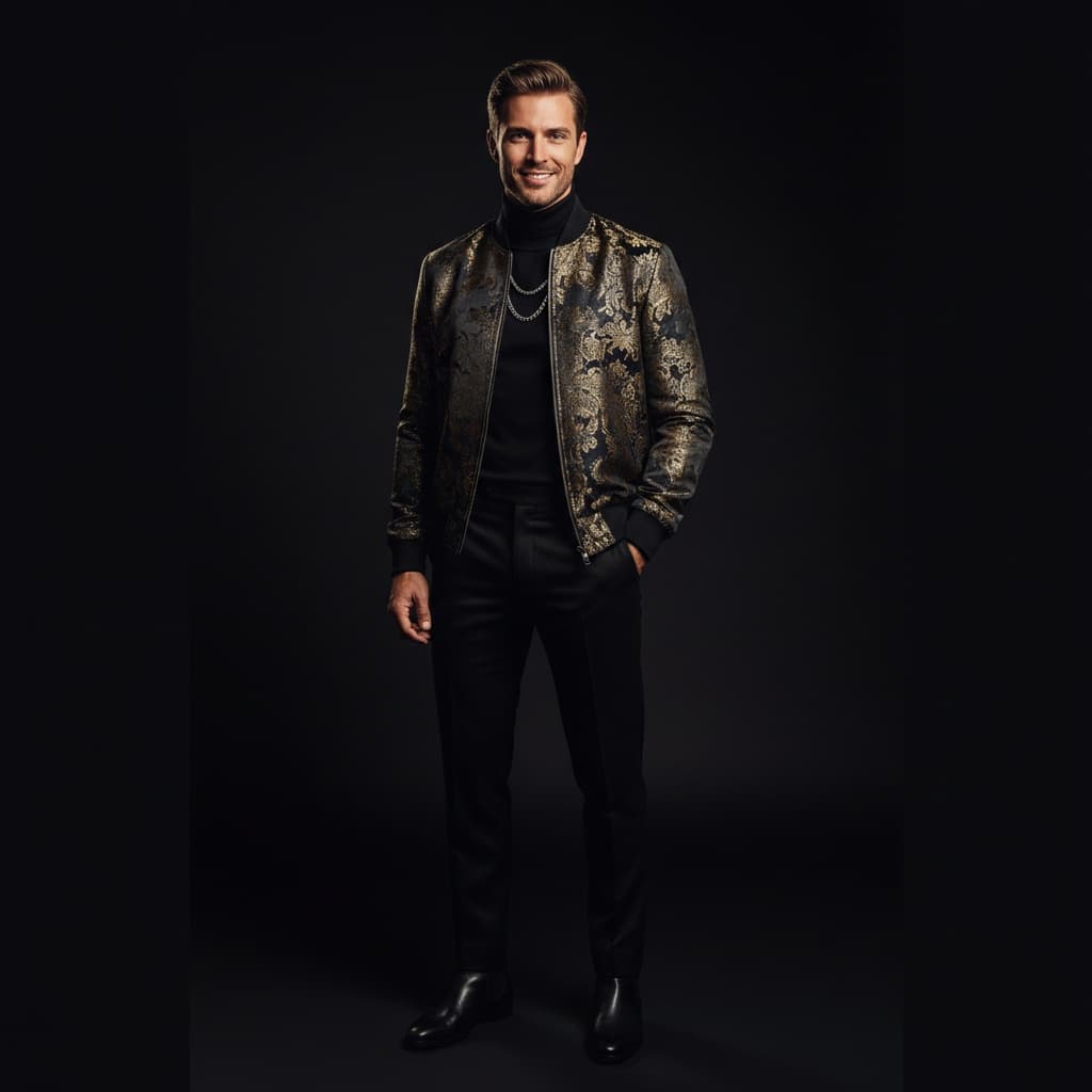 slim white man dramatic black background 26346196