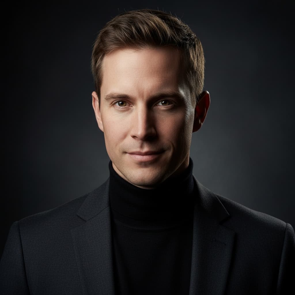 slim white man dramatic studio lighting 72072296