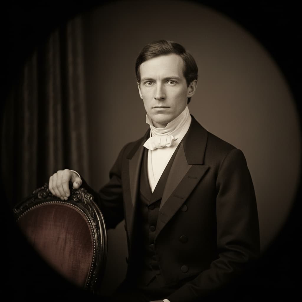 slim white man formal studio portrait 53378078