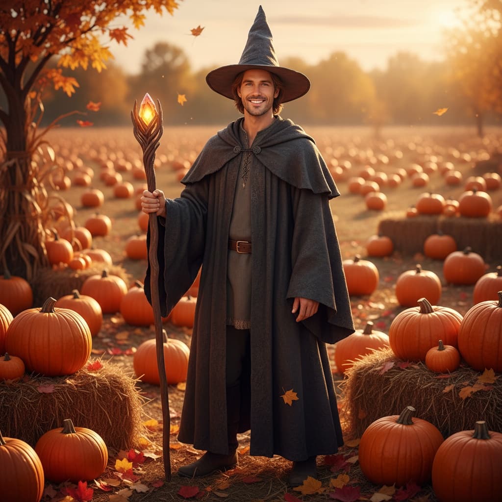 slim white man friendly witch outdoors 17350895