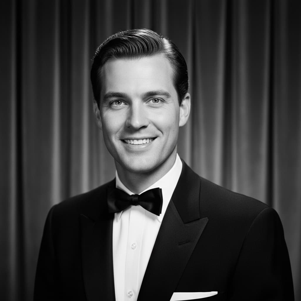 slim white man golden age hollywood glamour 83671311