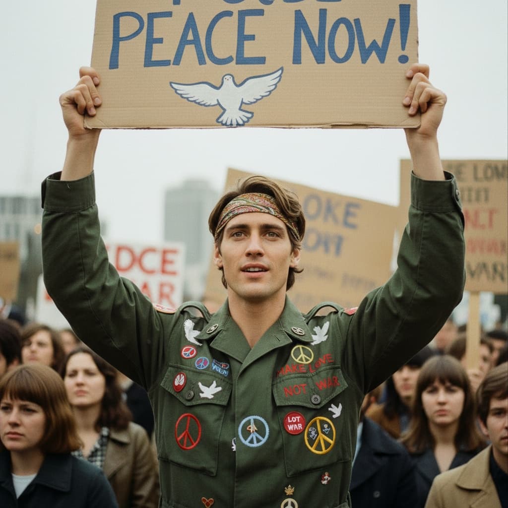 slim white man protest peace movement 78313505
