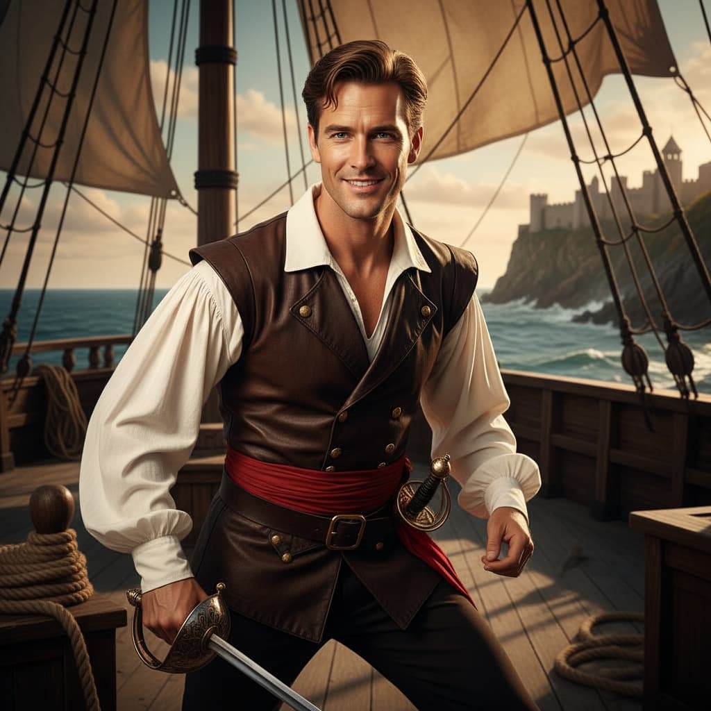 slim white man swashbuckling adventure 68232174
