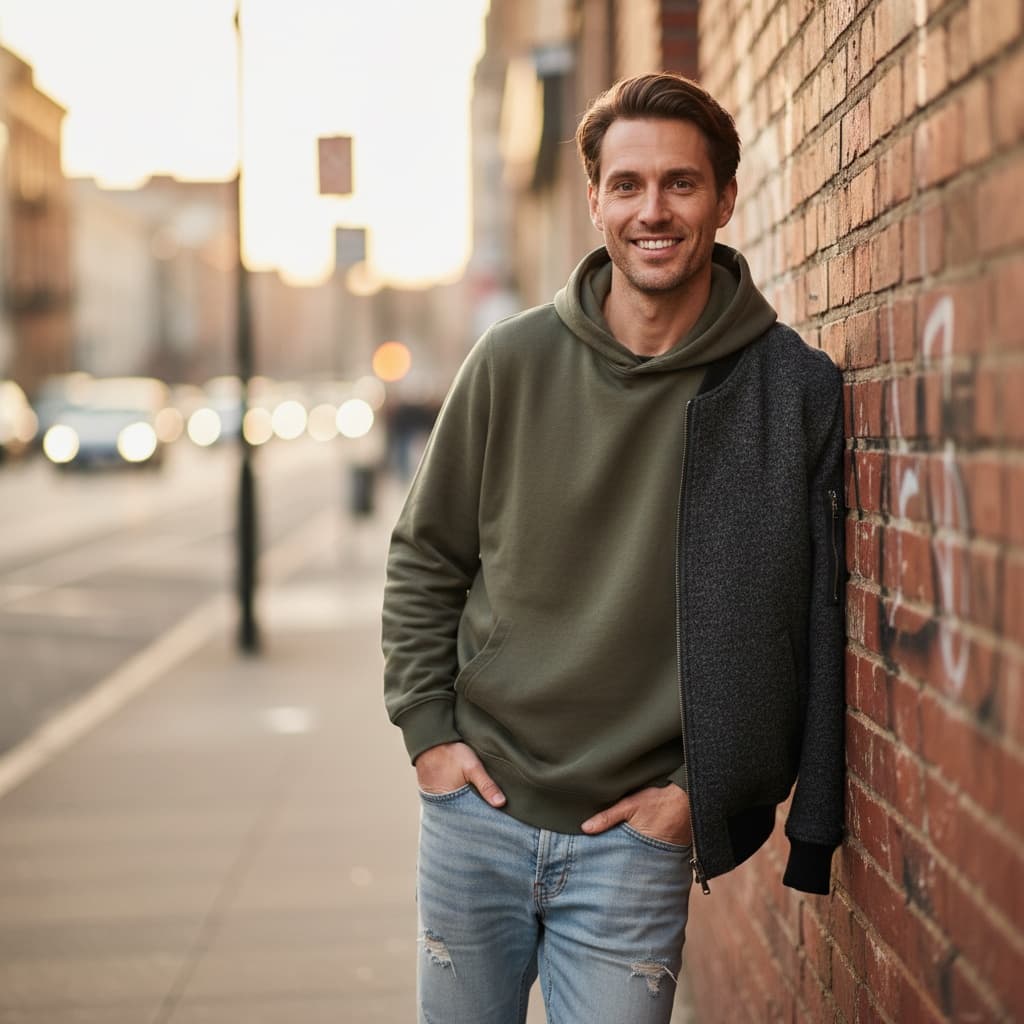 slim white man urban street style casual 81089879
