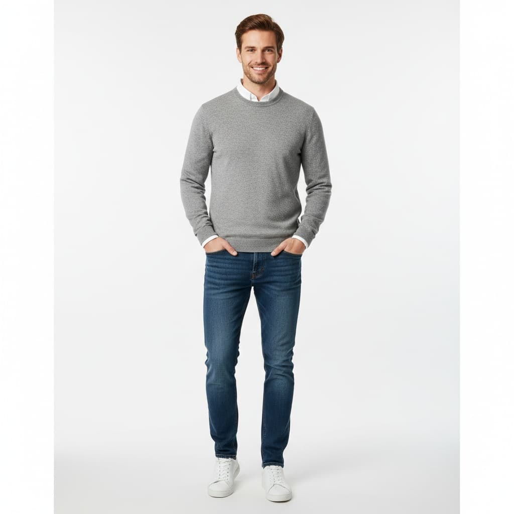 slim white man white background full body 77518762