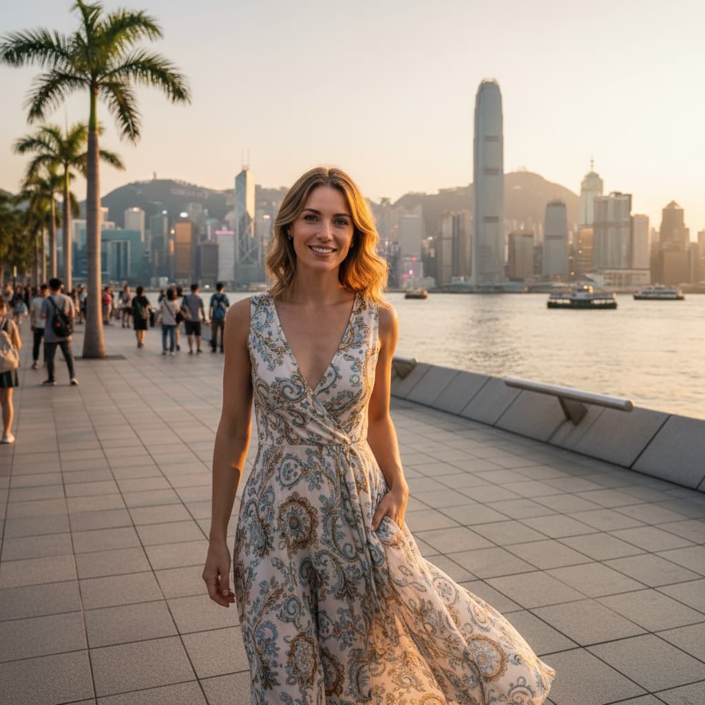 slim white woman tsim sha tsui promenade 95936615