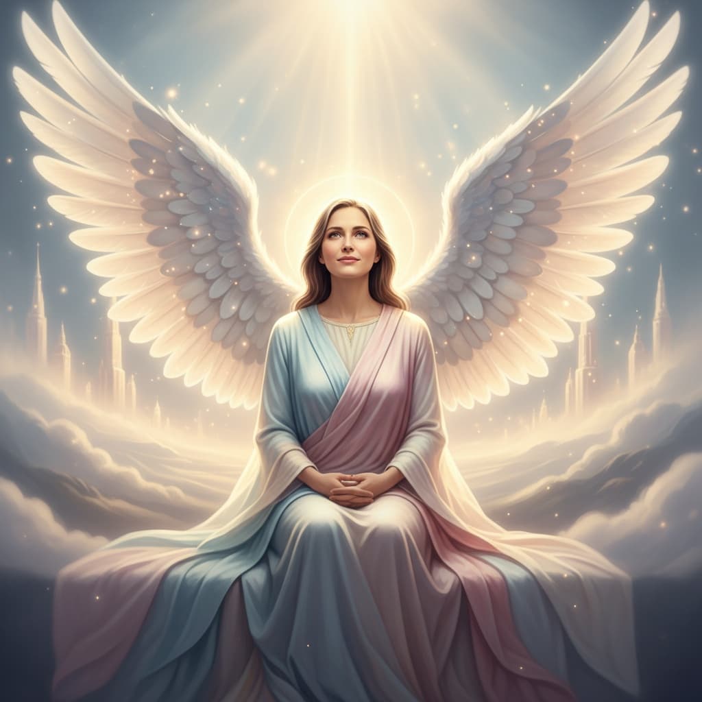 soft angel wings portrait 47864654