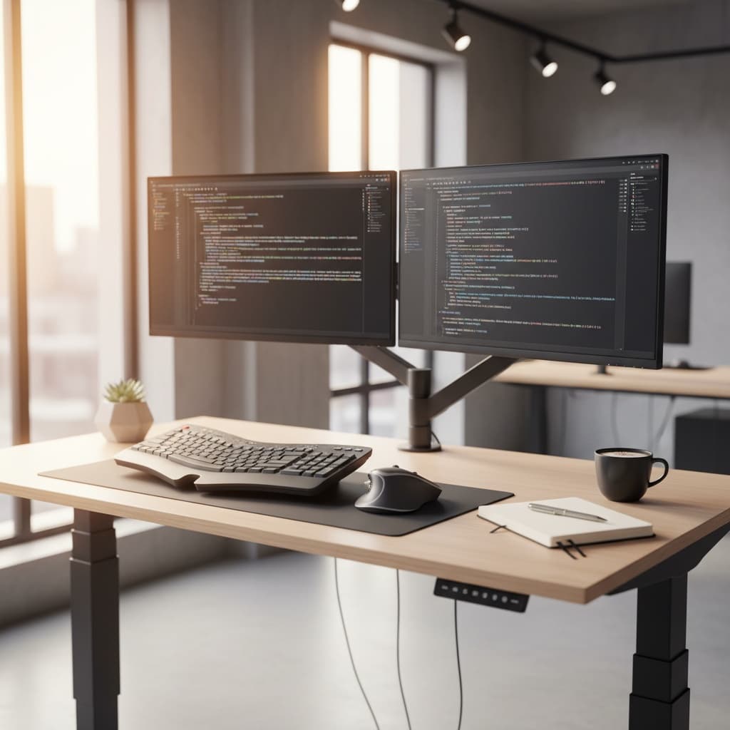standing desk workstation detail 65000523