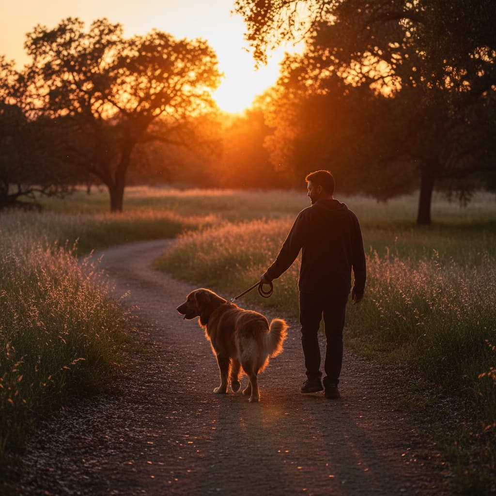 sunset golden hour walk 70087214