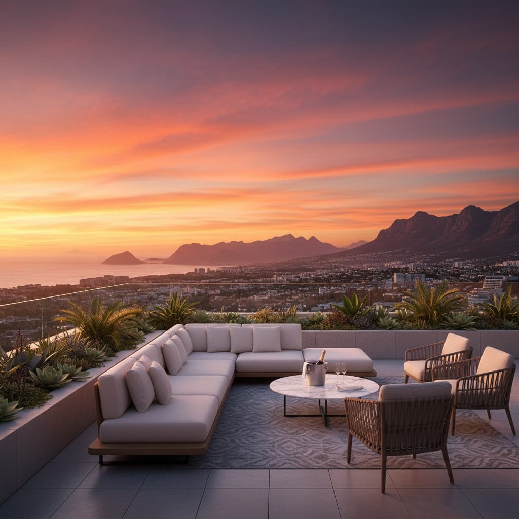 terrace sunset views 95226914