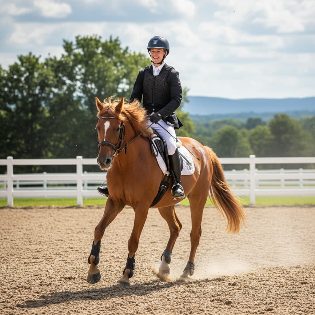 trotting lesson confident smile 33153039