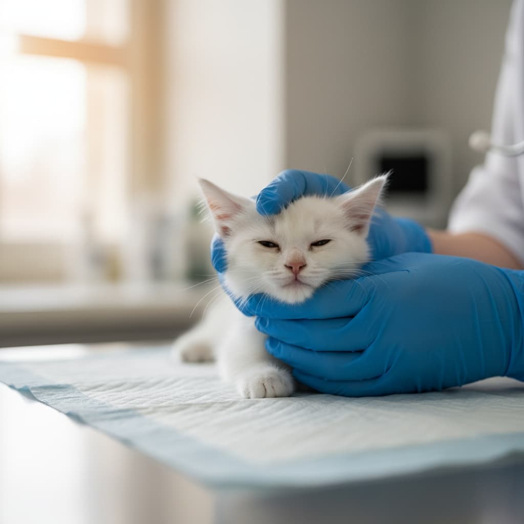 veterinarian hands gentle exam 26024577
