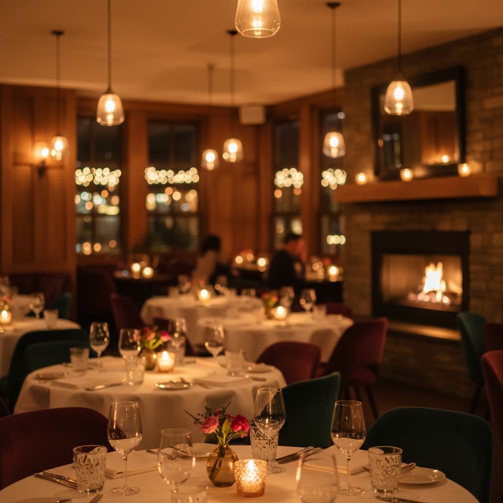 warm evening dining room 31157993