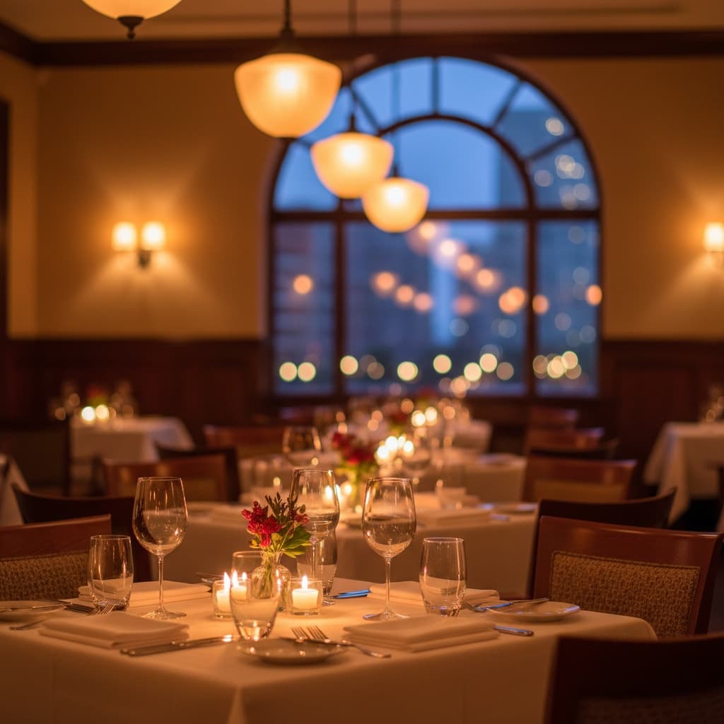 warm evening dining room 36980194