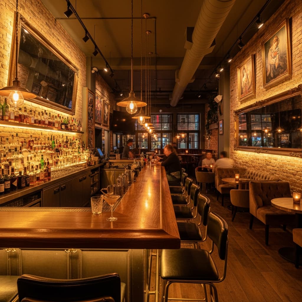 wide angle full bar view 33290591