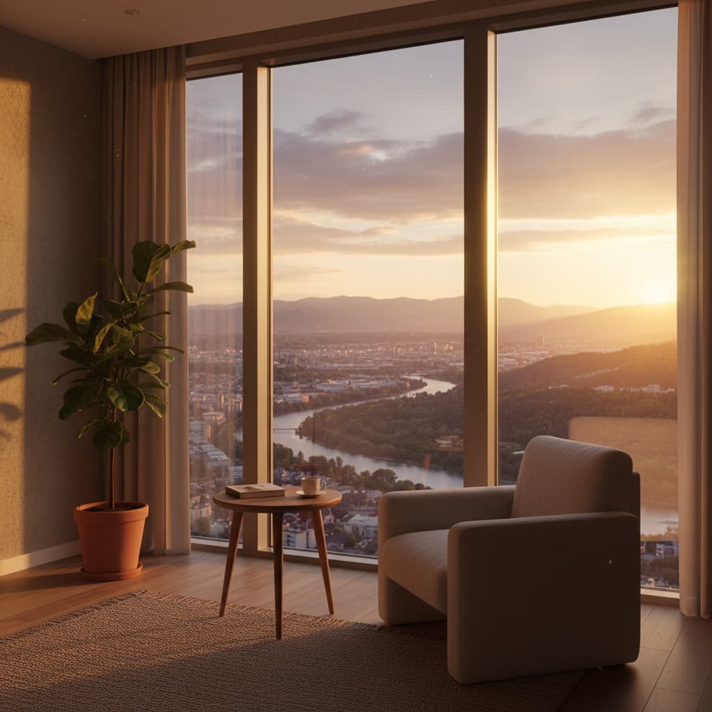 window view golden hour 35317257