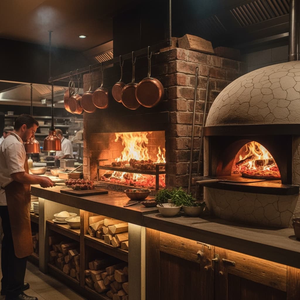 wood fire grill station 29672400
