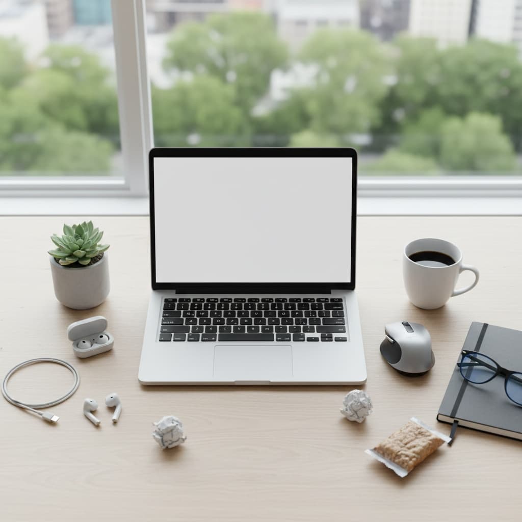 workspace desk scene 77772794