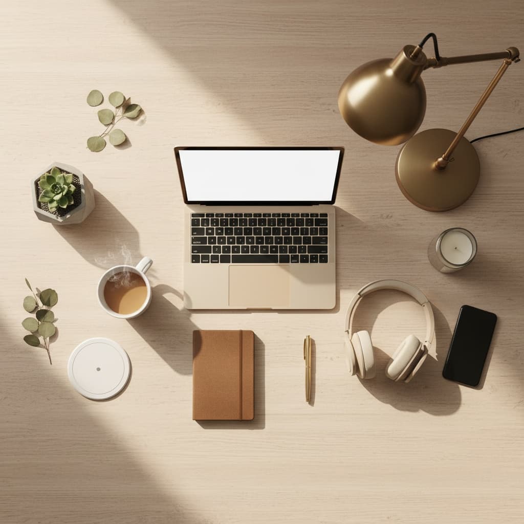 workspace desk scene 98988924
