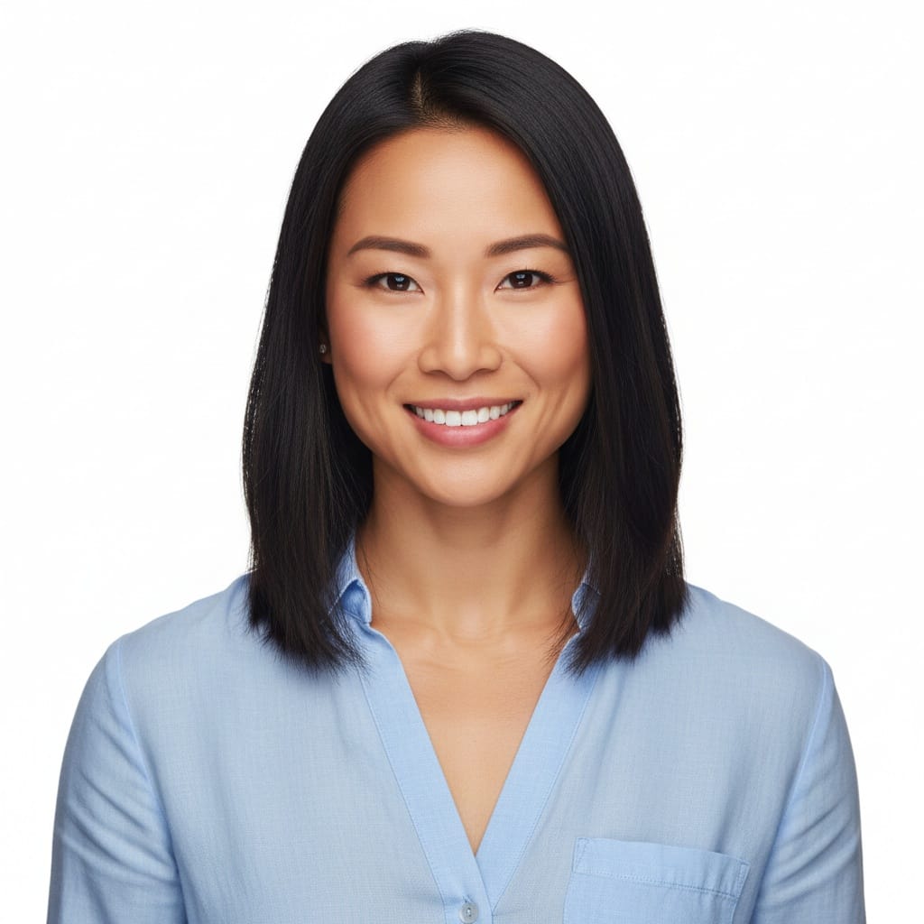 athletic asian woman bright commercial smile 57328214