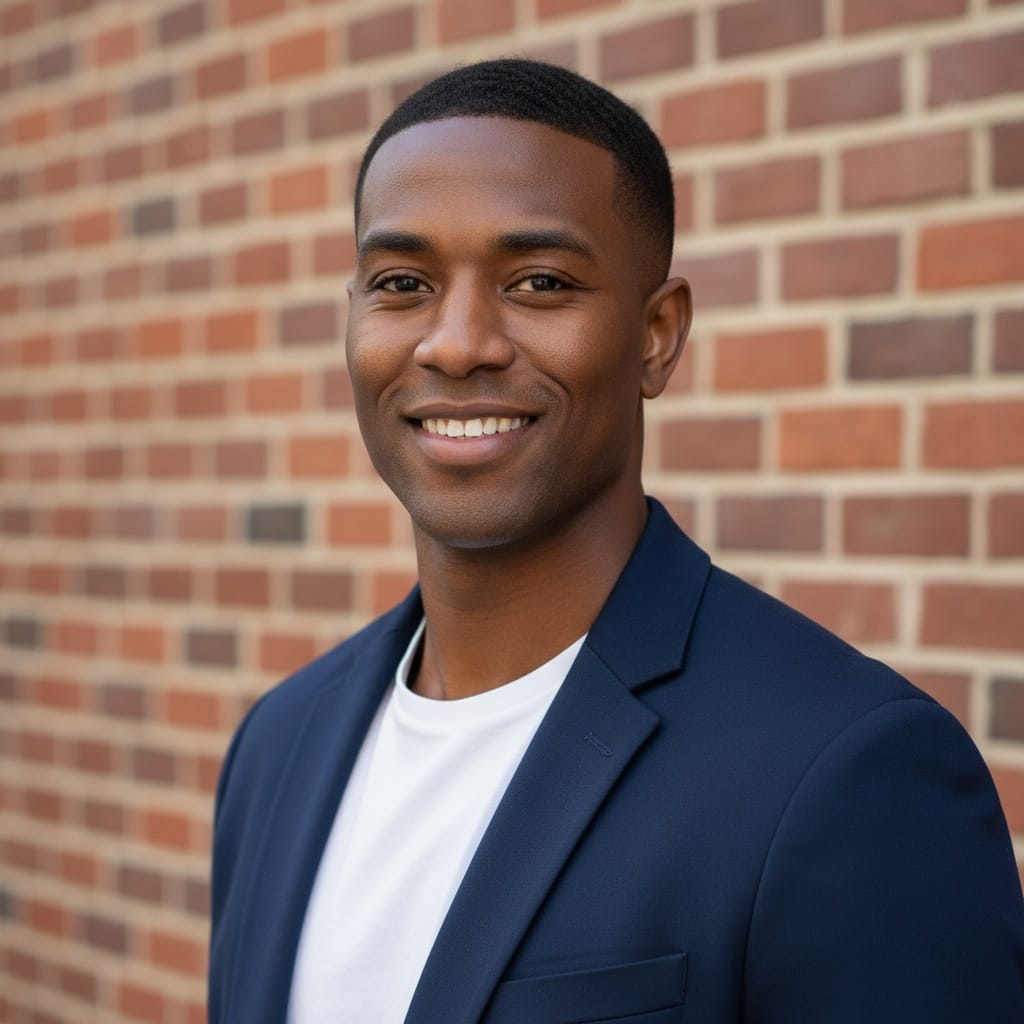 athletic black man brick wall modern 34203066