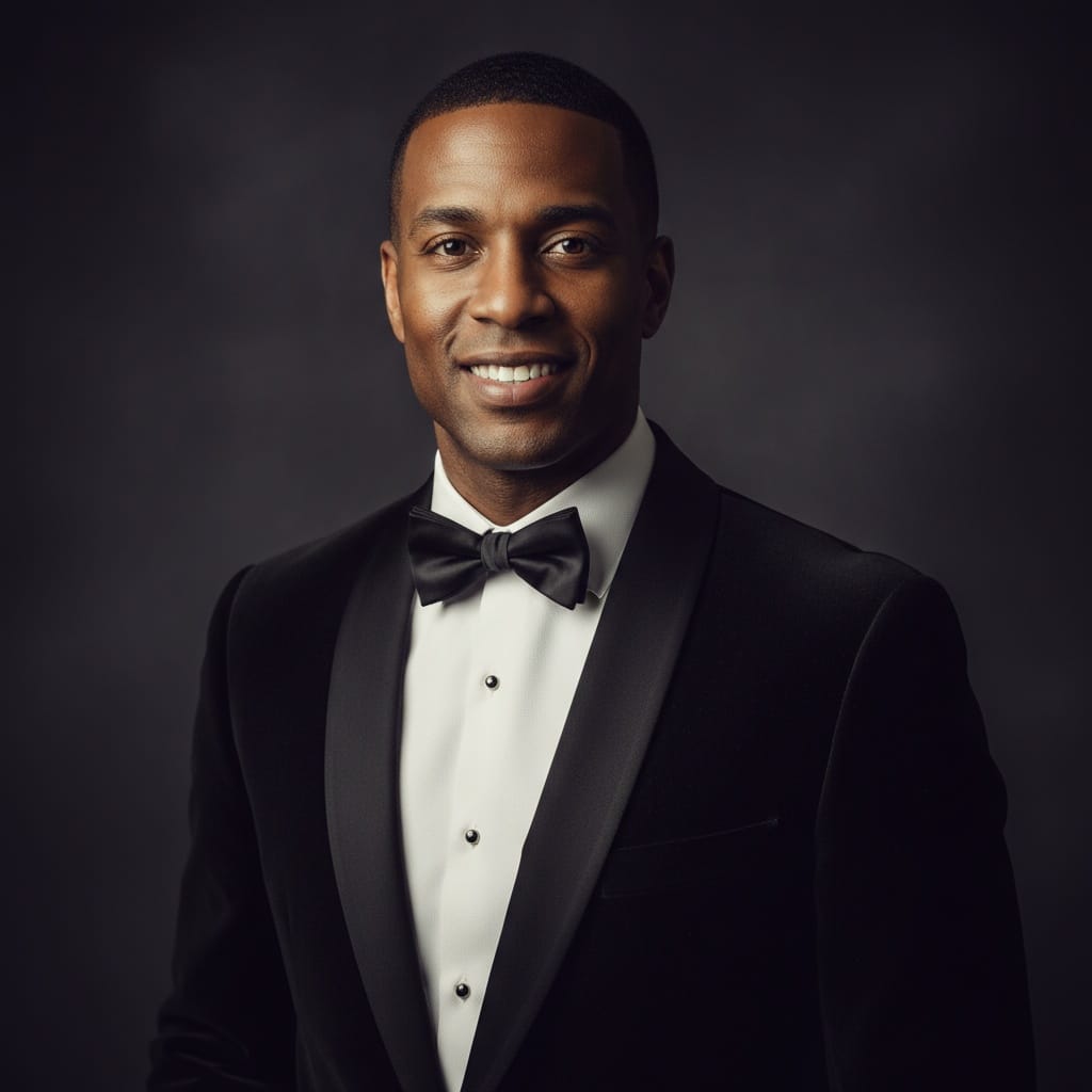 athletic black man classic hollywood portrait 28343951