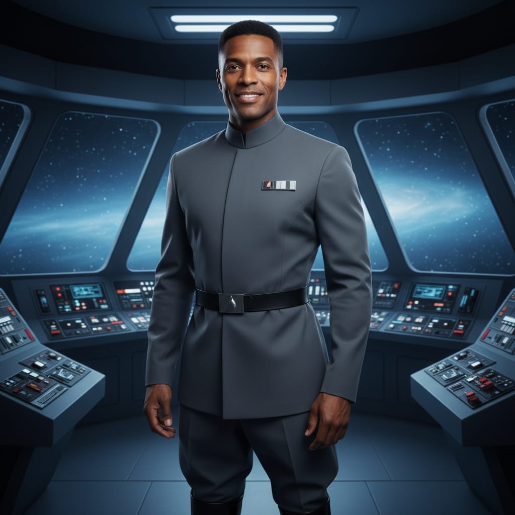 athletic black man imperial officer uniform 75019510