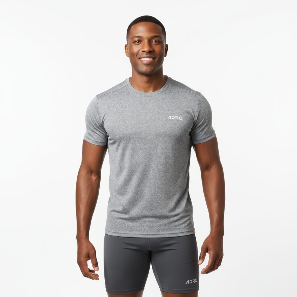 athletic black man minimal studio white background 40163461