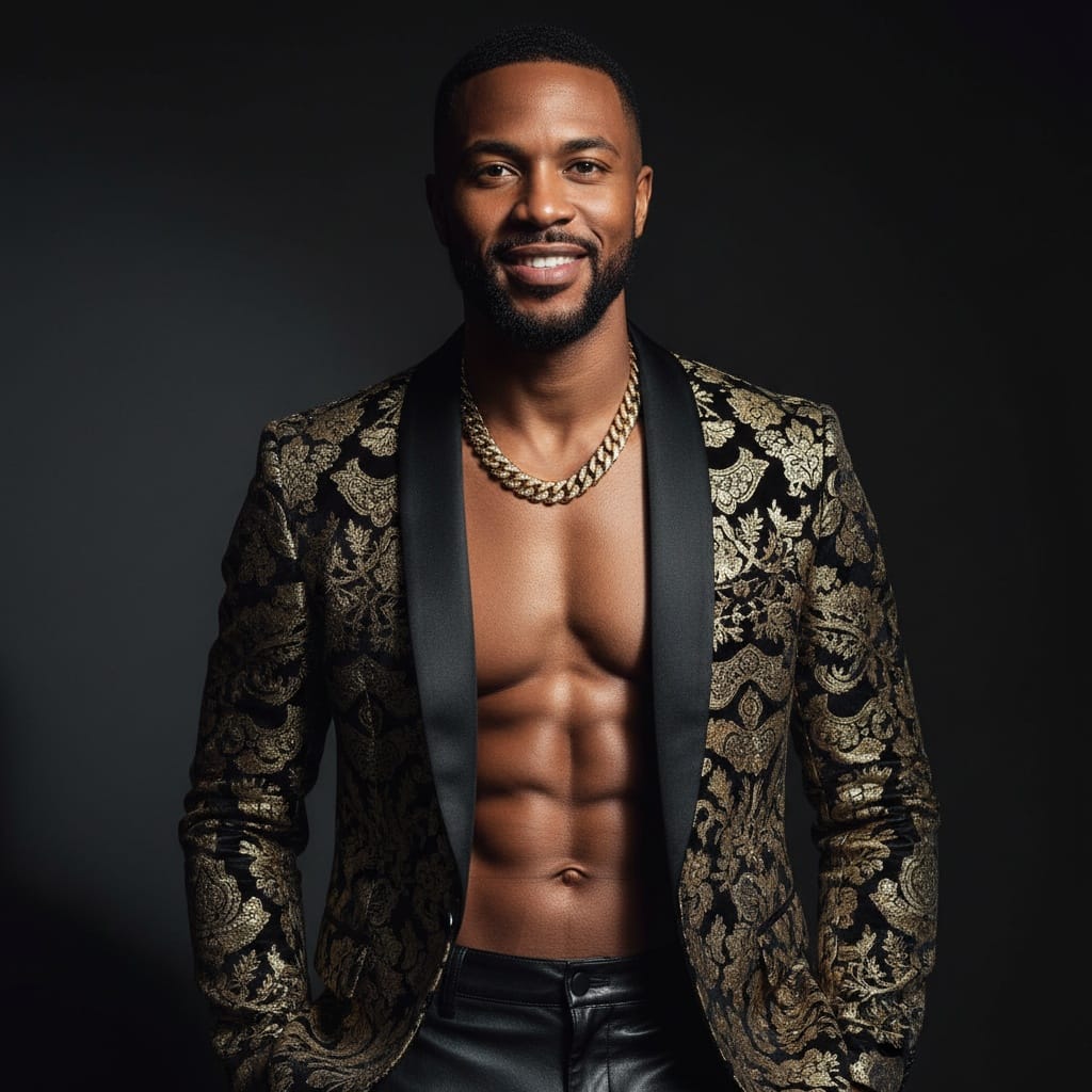 athletic black man moody dramatic dark background 38101870