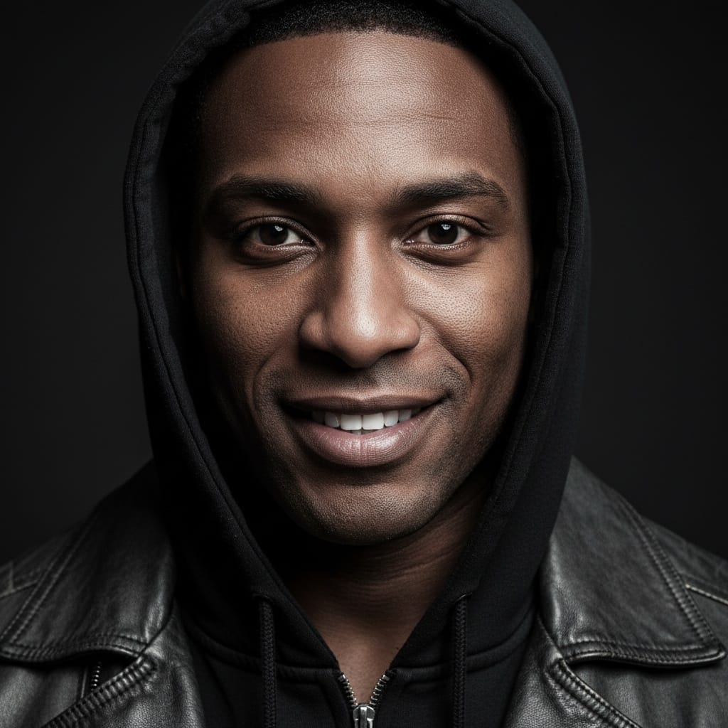 athletic black man psycho killer portrait 70318187