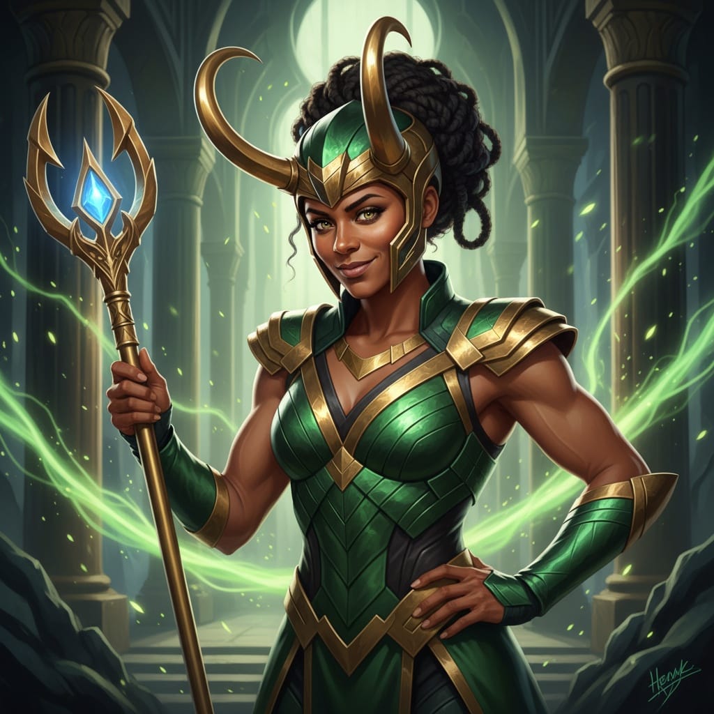 athletic black woman loki god of mischief 43156157