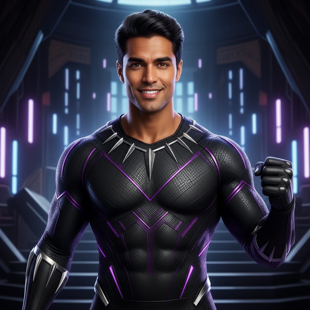 athletic indian man black panther wakanda warrior 34703752