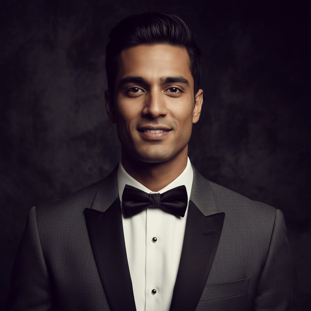 athletic indian man classic hollywood portrait 47061046