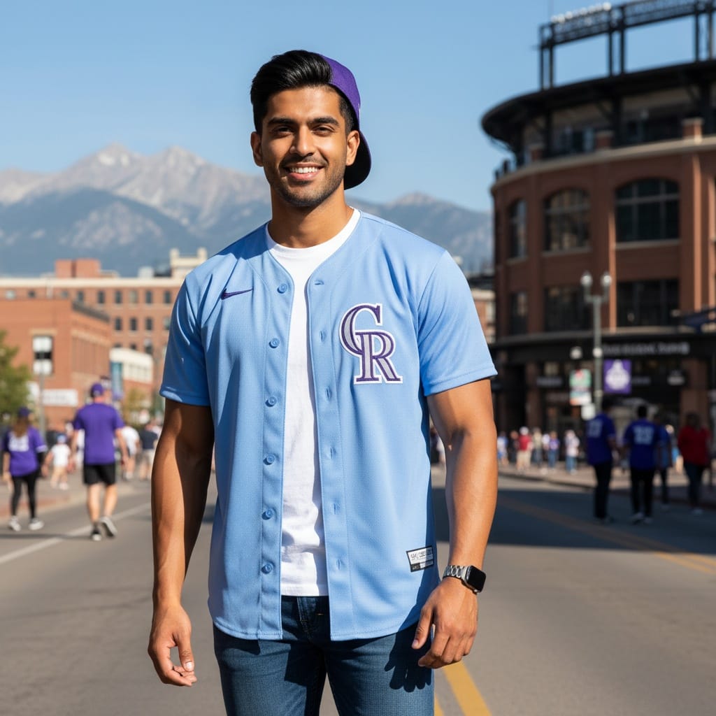 athletic indian man coors field stadium district 14887226