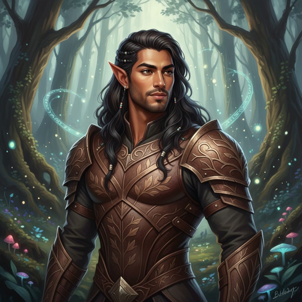 athletic indian man forest guardian portrait 24120847