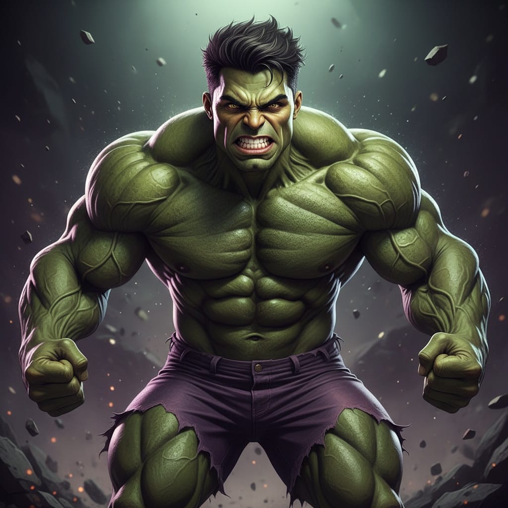 athletic indian man hulk transformation power 33506007